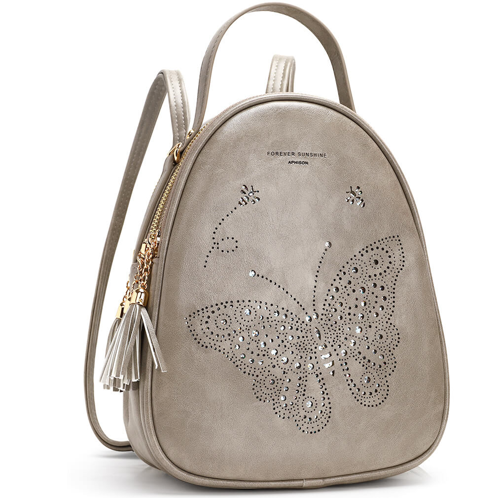 Gray BackPack-Butterfly Butterfly Series BackPack