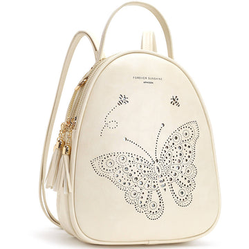 White BackPack-Butterfly Butterfly Series BackPack