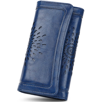 Dark Blue Long wallet SunFlower Series Long wallet