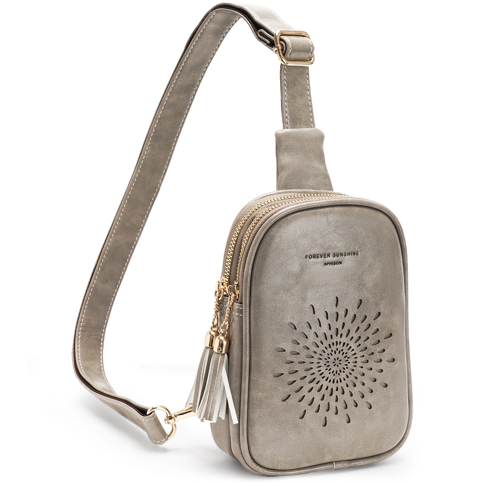 APHISON Small Sling Bag Fanny Pack - Vegan Leather Crossbody Purse With Adjustable Strap For Phone & Essentials