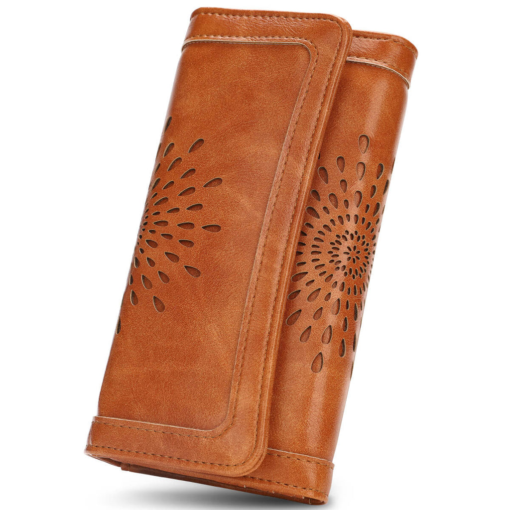 Brown Long wallet SunFlower Series Long wallet