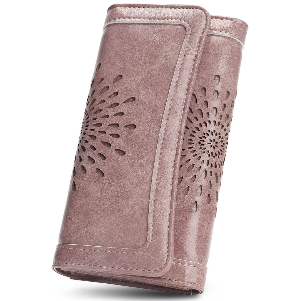 Dark Pink Long wallet SunFlower Series Long wallet