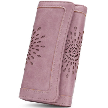 Light Purple Long wallet SunFlower Series Long wallet