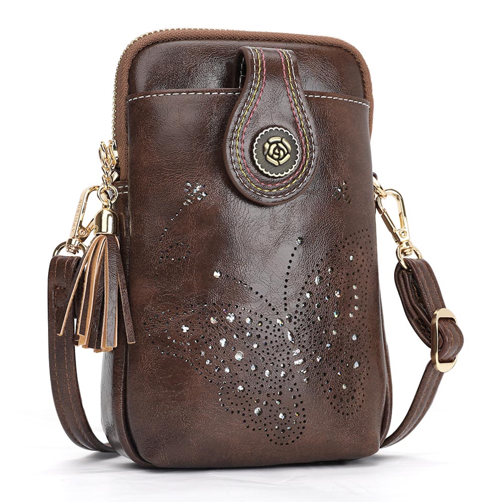 Coffee CrossBody Bag-Butterfly Butterfly Series CrossBody Bag