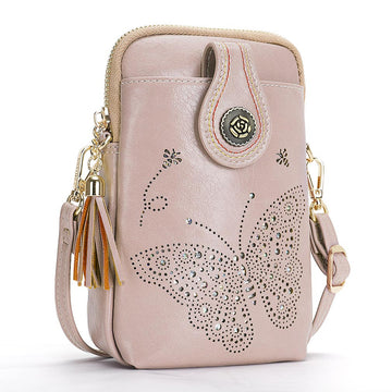 Purplish CrossBody Bag-Butterfly Butterfly Series CrossBody Bag