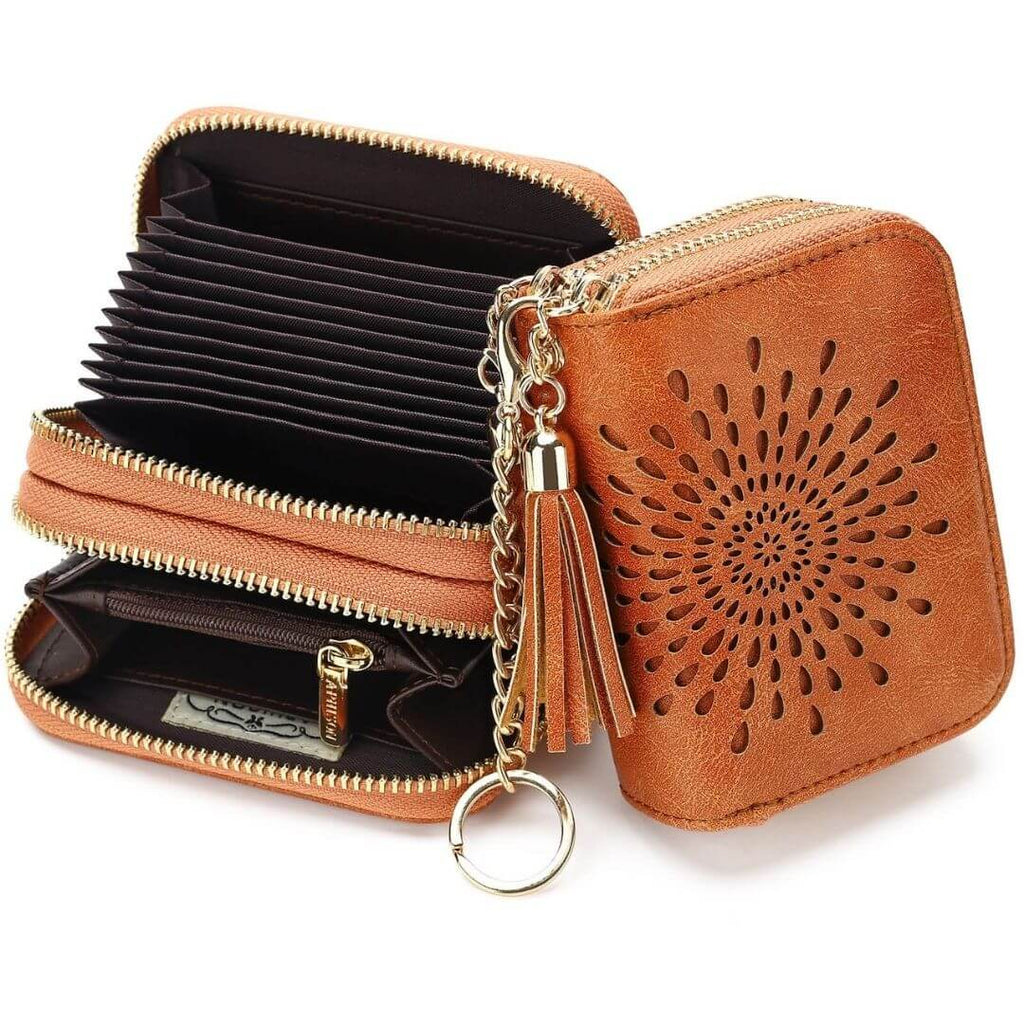 Popular single zipper lady card holder in 2021 SunFlower Series Card Holder
