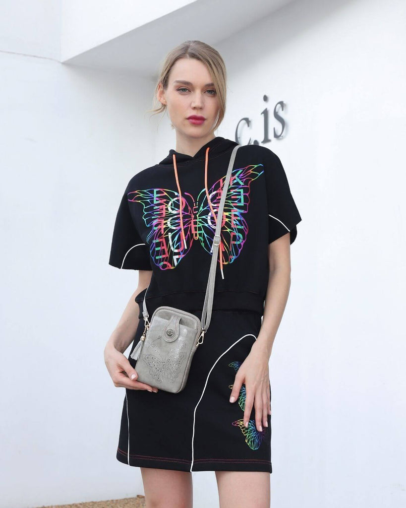 Gray CrossBody Bag-Sunflower SunFlower Series CrossBody Bag