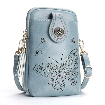 Blue CrossBody Bag-Butterfly Butterfly Series CrossBody Bag