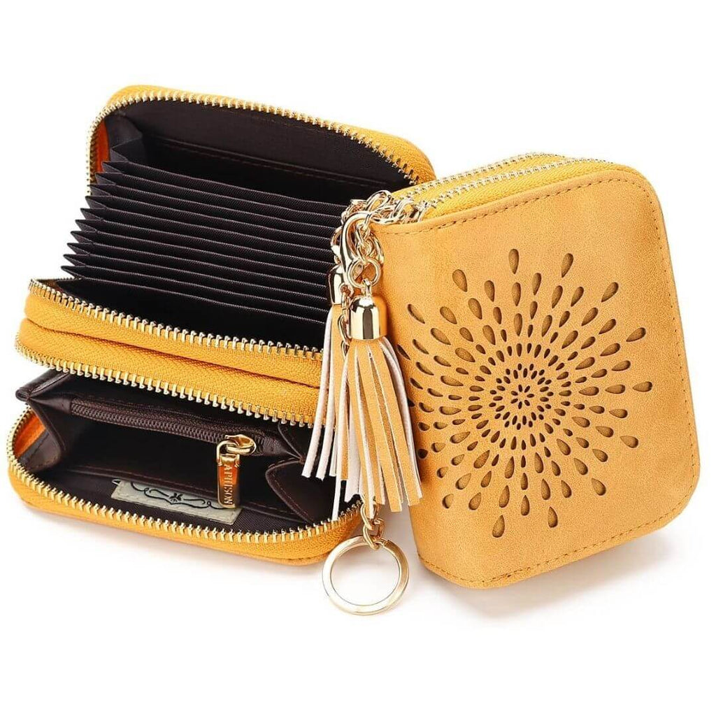 Popular single zipper lady card holder in 2021 SunFlower Series Card Holder