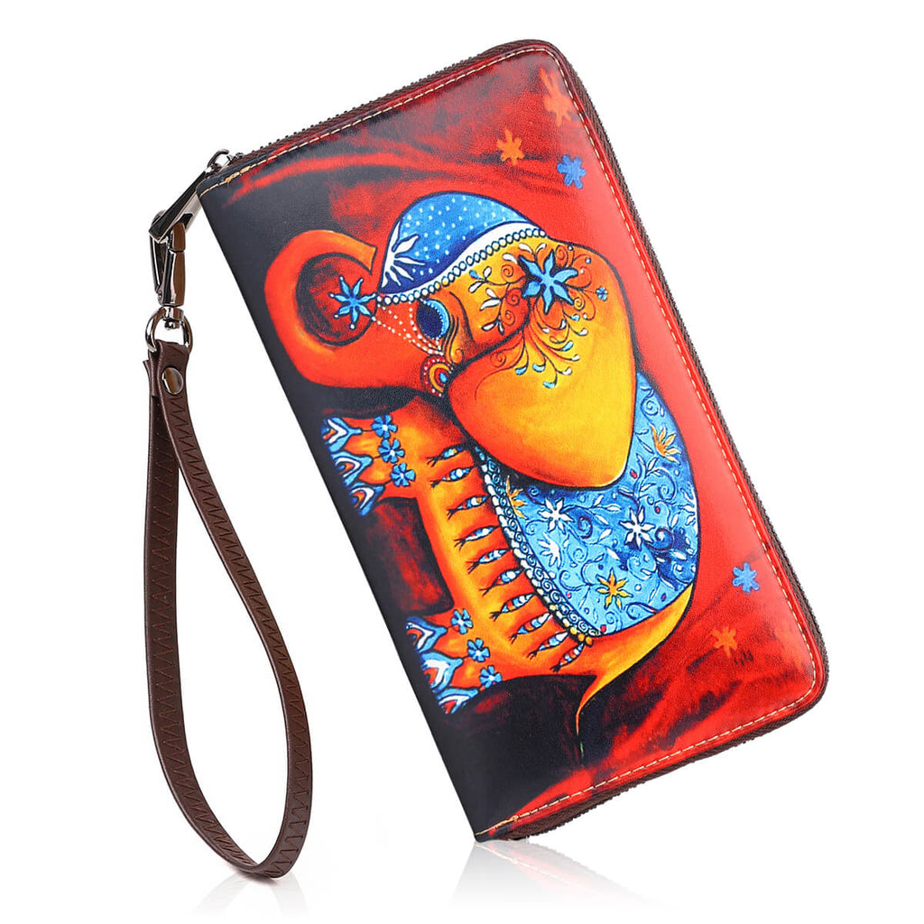 Red elephant Long wallet 3D inkjet Print Long wallet