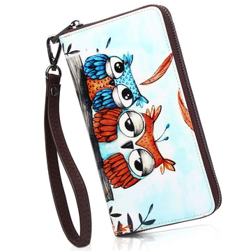 double owl Long wallet 3D inkjet Print Long wallet