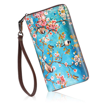 Sakura painting Long wallet 3D inkjet Print Long wallet