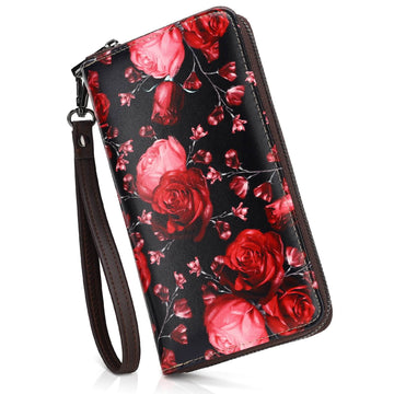 Red rose Long wallet 3D inkjet Print Long wallet
