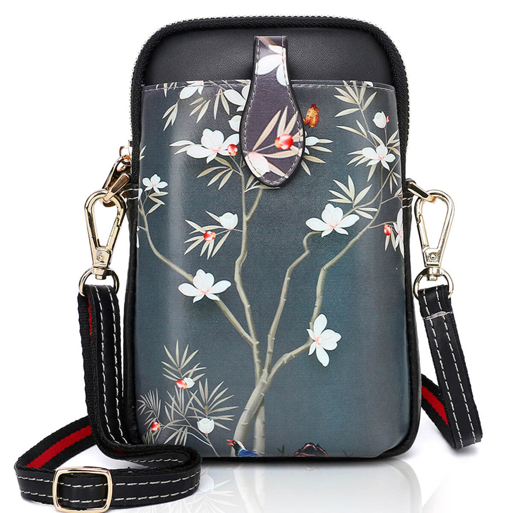 White flowers Crossbody Bag 3D inkjet Print Crossbody Bag