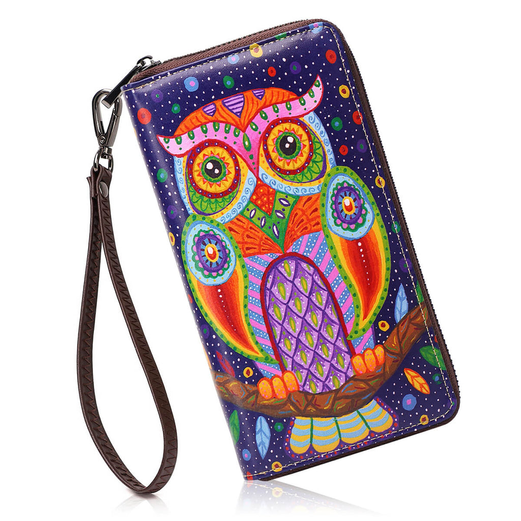Blue owl Long wallet 3D inkjet Print Long wallet