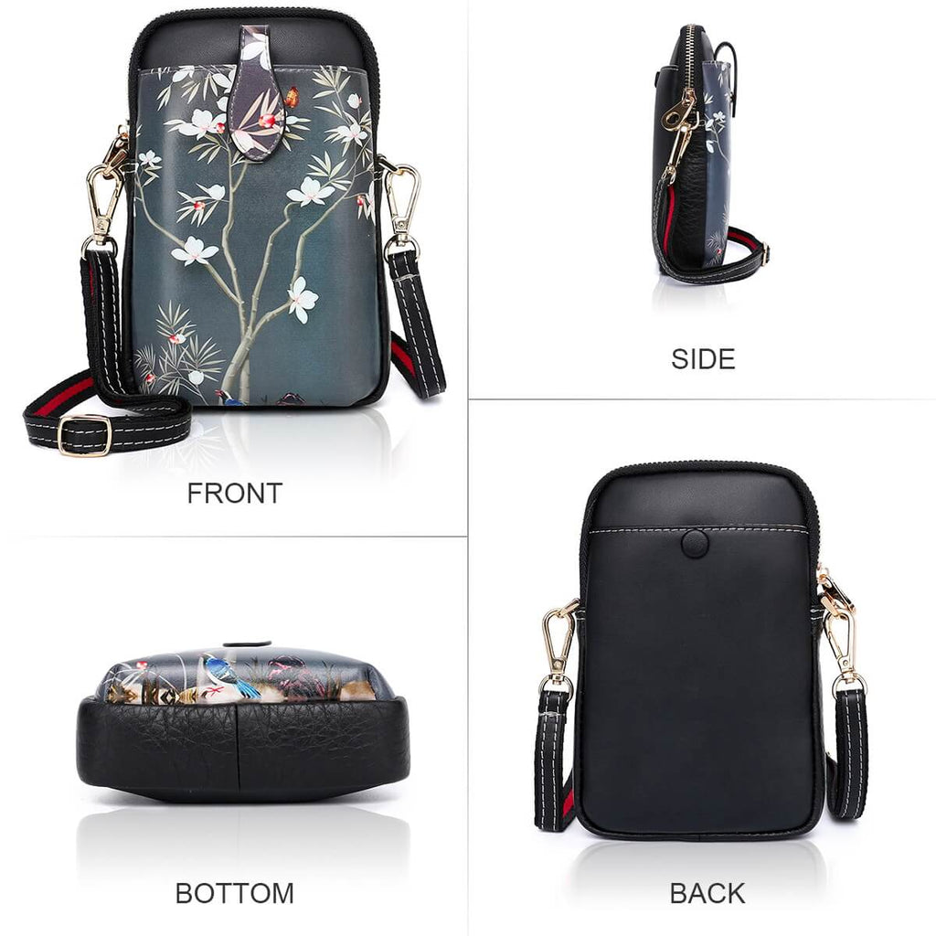 White flowers Crossbody Bag 3D inkjet Print Crossbody Bag