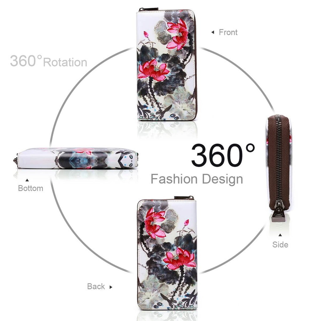Ink flower Long wallet 3D inkjet Print Long wallet