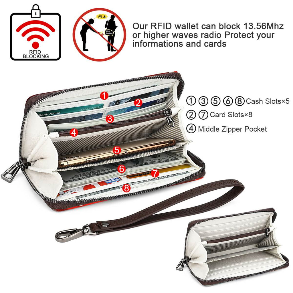 Red fox Long wallet 3D inkjet Print Long wallet