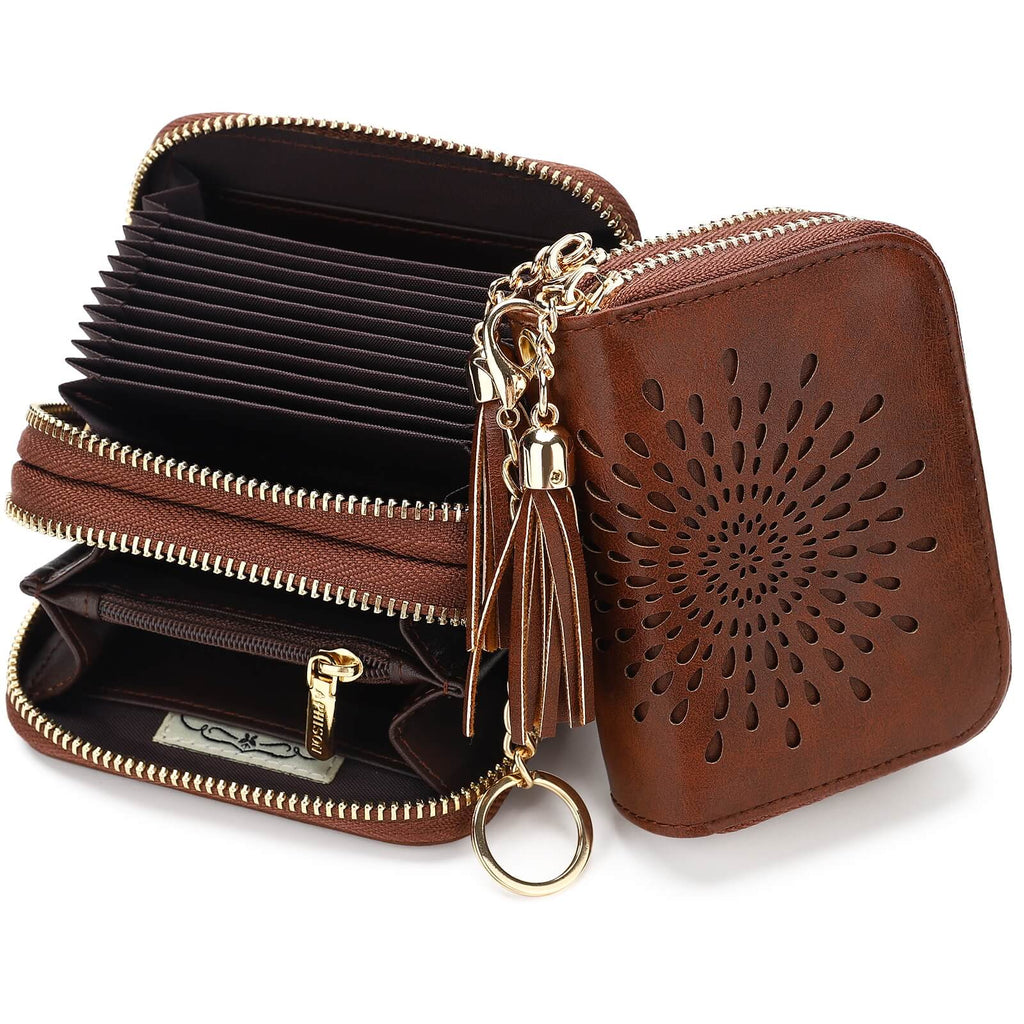 Double Zip Coffee Card Holder SunFlower Series Card Holder