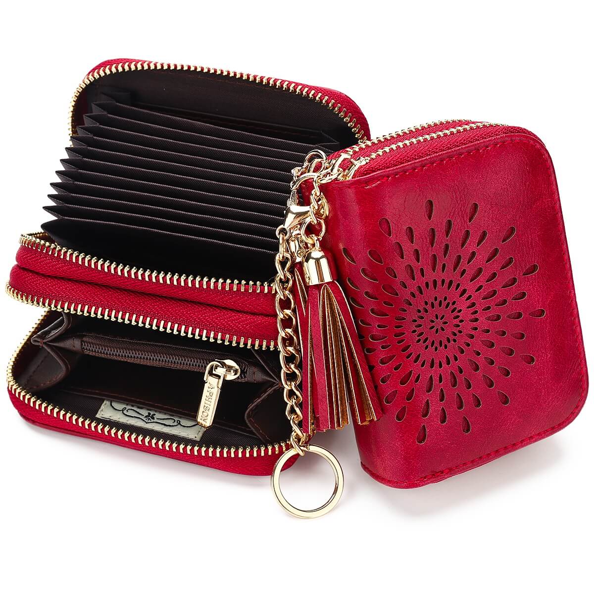 Stylivolve Crossbody Wallet Case For Phone With Mirror, Wrist Strap