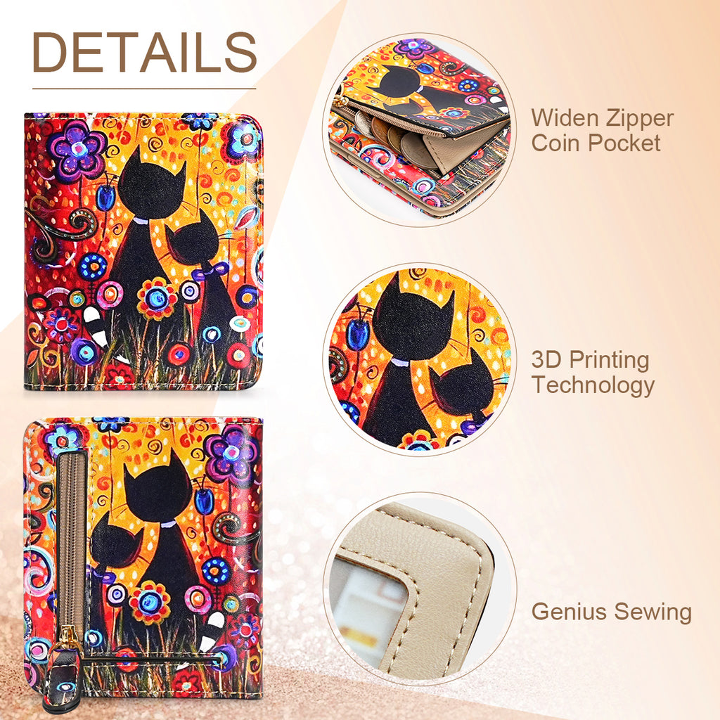 APHISON Ultra Slim RFID Small Womens Wallet - 125 Cartoon APHISON